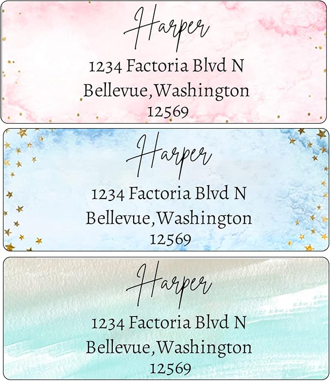 LINMAGCO Personalized Return Address Labels Gold 500 Pcs Mail Labels for Envelopes Weddings Self Adhesive Rectangle Elegant Name Stickers…… | Address Labels - TrueDesk