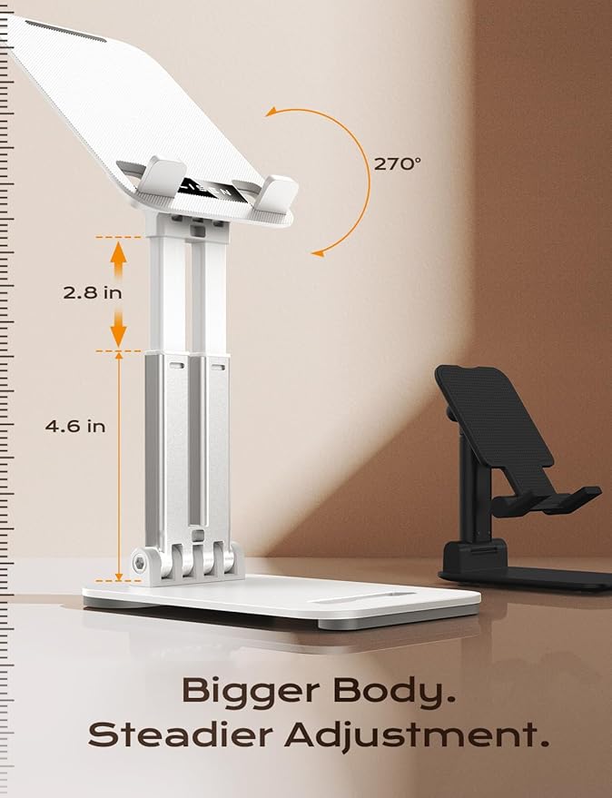 LISEN for iPad Stand Tablet Holder for Desk, Office Desk Accessories for Men Women Kids Tablet Gifts, Office Home Essentials Gadgets Portable Monitor Stand for 2026 (White) | Stands - TrueDesk