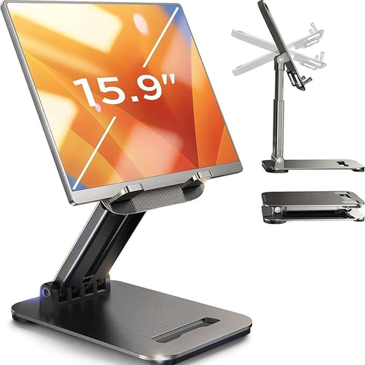 LISEN for iPad Stand Tablet Holder for Desk, Office Desk Accessories for Men Women Kids Tablet Gifts, Office Home Essentials Gadgets Portable Monitor Stand for 2026 New iPad a16 Accessories Switch | Stands - TrueDesk