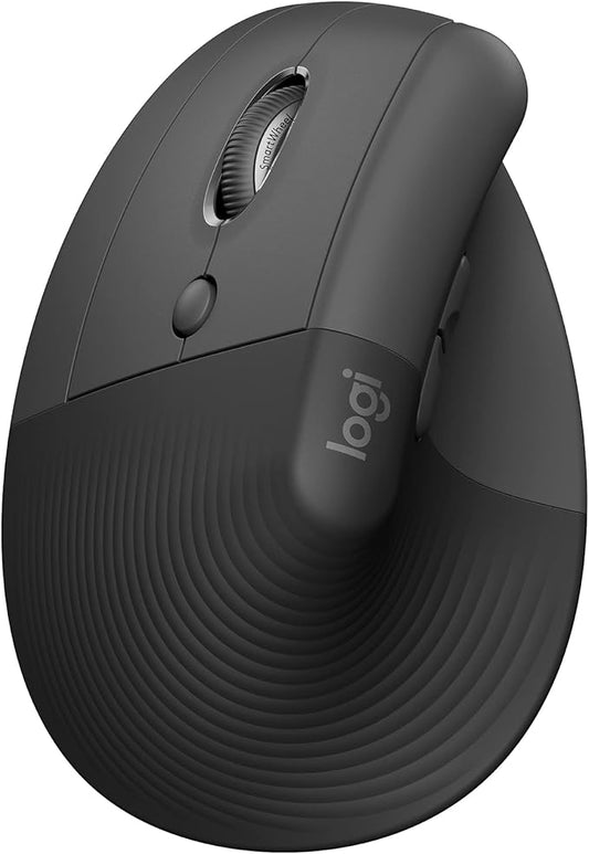 Logitech Lift Left Vertical Ergonomic Mouse, Left - Handed, Wireless, Bluetooth or Logi Bolt USB, Quiet clicks, 4 Buttons, Compatible with Windows/macOS/iPadOS, Laptop, PC - Graphite | Mice - TrueDesk