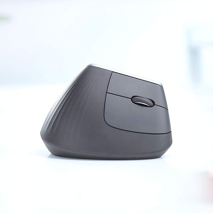Logitech MX Vertical Wireless Mouse – Ergonomic Design Reduces Muscle Strain, Move Content Between 3 Windows and Apple Computers, Rechargeable, Graphite | Mice - TrueDesk