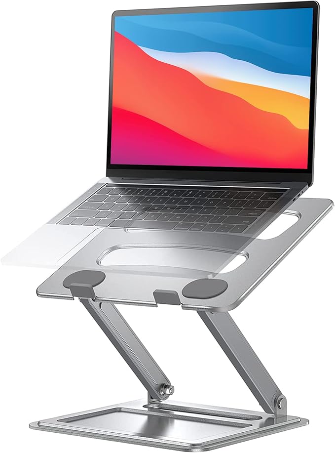 LORYERGO Adjustable Laptop Stand, Portable for 17.3inch Laptops, Holds Up to 17.6lbs, Ergonomic Posture & Heat Dissipation | Stands - TrueDesk