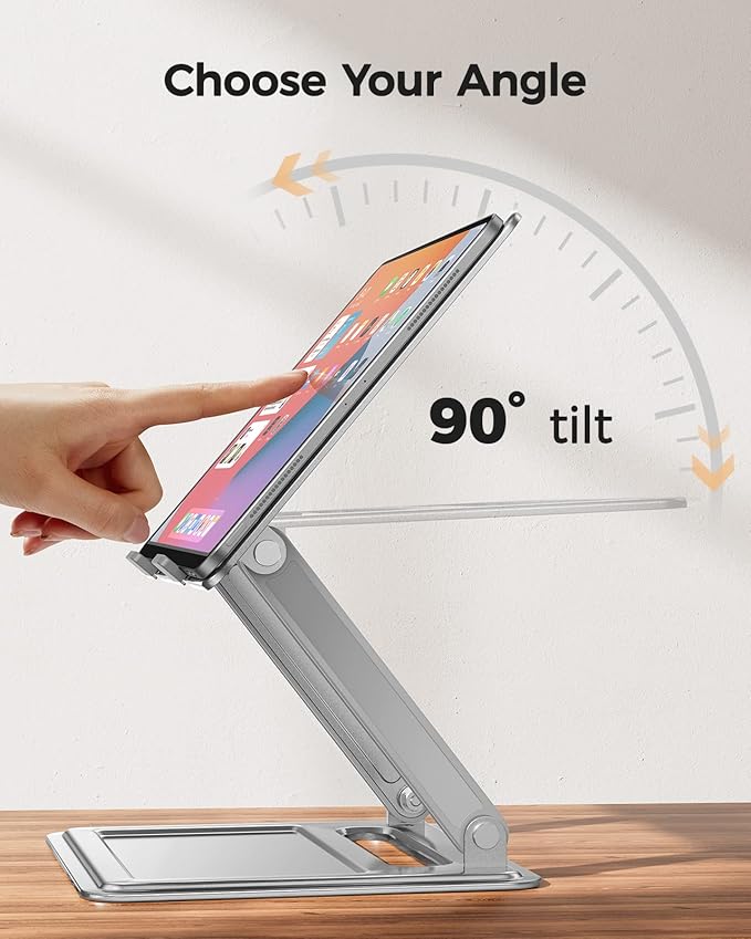 LORYERGO Adjustable Laptop Stand, Portable for 17.3inch Laptops, Holds Up to 17.6lbs, Ergonomic Posture & Heat Dissipation | Stands - TrueDesk