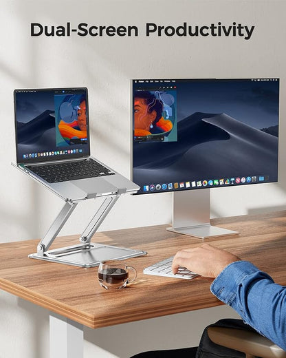 LORYERGO Adjustable Laptop Stand, Portable for 17.3inch Laptops, Holds Up to 17.6lbs, Ergonomic Posture & Heat Dissipation | Stands - TrueDesk