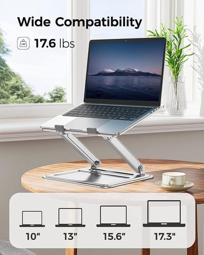 LORYERGO Adjustable Laptop Stand, Portable for 17.3inch Laptops, Holds Up to 17.6lbs, Ergonomic Posture & Heat Dissipation | Stands - TrueDesk