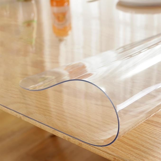 LovePads Clear Table Cover Protector, 17 x 54 Inch 2mm Thick Plastic Table Cover, Table Protector for Dining Room Table, Waterproof Dresser Cover Top for Kitchen, Coffee, Writing Desk | Table Pads - TrueDesk