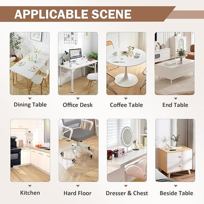LovePads Clear Table Cover Protector, 44 x 96 Inch, 1.5mm Thick Plastic Table Cover, Waterproof Vinyl Tablecloth Table Pad Mat for Dining Room, Kitchen, Dresser, Writing Desk | Table Pads - TrueDesk