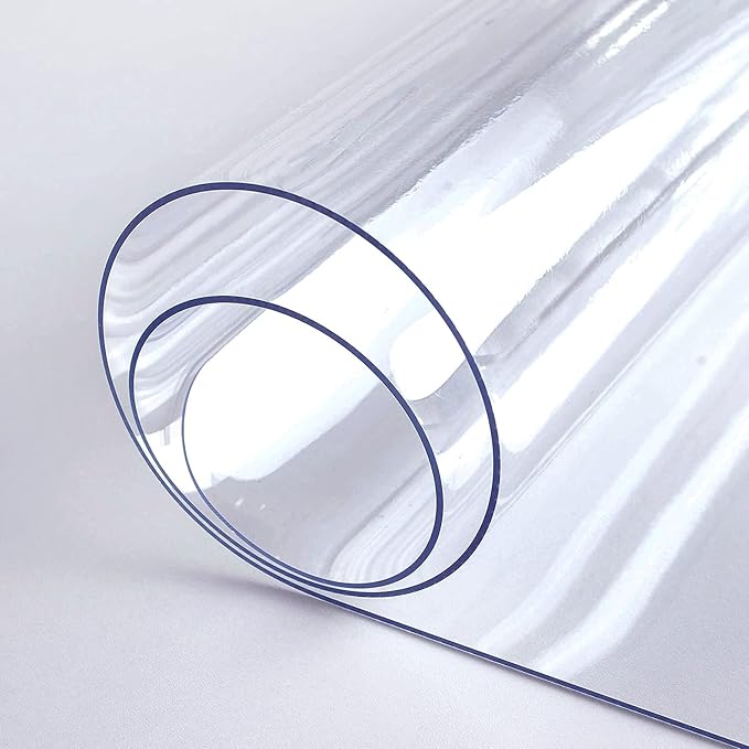 LovePads Clear Table Cover Protector 48 x 80 Inch, 1.5mm Thick Plastic Table Cover, Table Protector for Dining Room Table, Waterproof Vinyl Tablecloth Table Pad Mat for Kitchen, Dresser, Writing Desk | Table Pads - TrueDesk