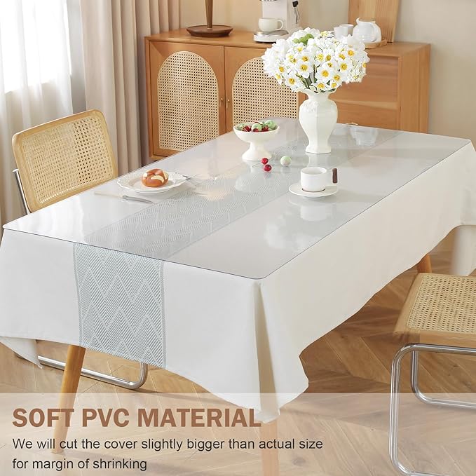 LovePads Frosted Desk Mat 18 x 36 Inch, 1.5mm Thick Frosted Table Protector, Waterproof Plastic Table Cover Protector, PVC Desk Protector Mat, Vinyl Desk Cover for Desktop, Coffee & Dining Table | Table Pads - TrueDesk