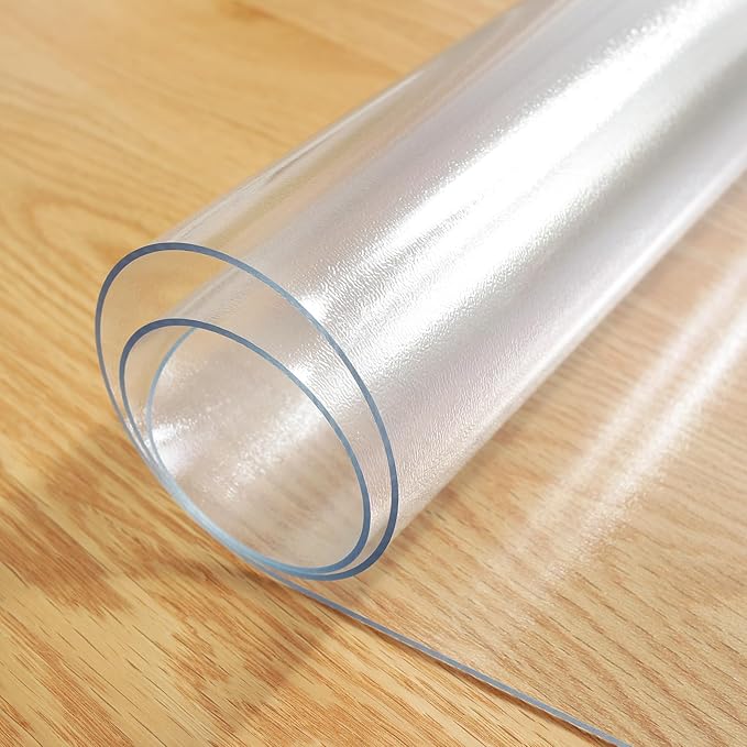 LovePads Frosted Table Cover Protector 36 x 36 Inch, 1.5mm Thick Plastic Table Cover, Table Protector for Dining Room Table, Waterproof Vinyl Tablecloth Table Pad Mat for Kitchen, Writing Desk | Table Pads - TrueDesk