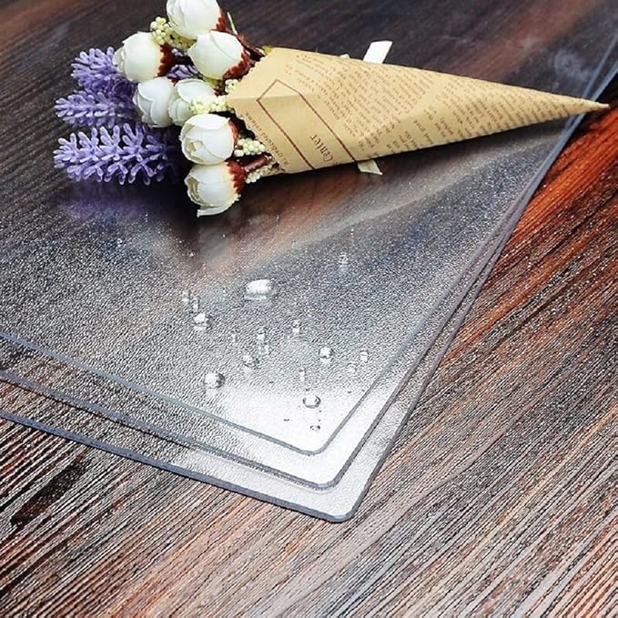 LovePads Frosted Table Cover Protector 36 x 62 Inch, 1.5mm Thick Plastic Table Cover, Table Protector for Dining Room Table, Waterproof Vinyl Tablecloth Table Pad Mat for Kitchen, Writing Desk | Table Pads - TrueDesk