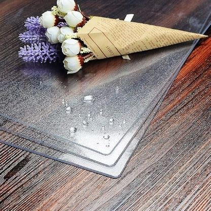 LovePads Frosted Table Cover Protector 36 x 62 Inch, 1.5mm Thick Plastic Table Cover, Table Protector for Dining Room Table, Waterproof Vinyl Tablecloth Table Pad Mat for Kitchen, Writing Desk | Table Pads - TrueDesk