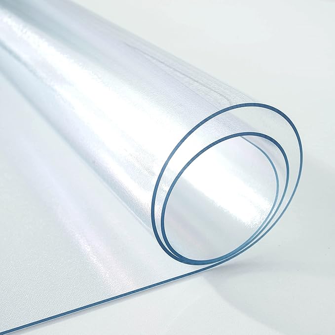 LovePads Frosted Table Cover Protector 42 x 80 Inch, 1.5mm Thick Plastic Table Cover, Table Protector for Dining Room Table, Waterproof Vinyl Tablecloth Table Pad Mat for Kitchen, Writing Desk | Table Pads - TrueDesk
