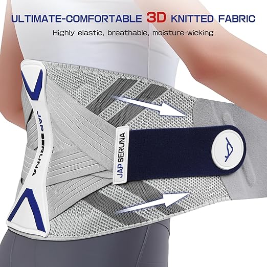 Lower Back Brace for Pain Relief & Posture Correction - Bionic Y - Back Support System with Adjustable 3D Knit Belt, Breathable Lumbar Pad - Medical Grade for Herniated Disc, Sciatica, Scoliosis, Arthritis | Back Braces - TrueDesk