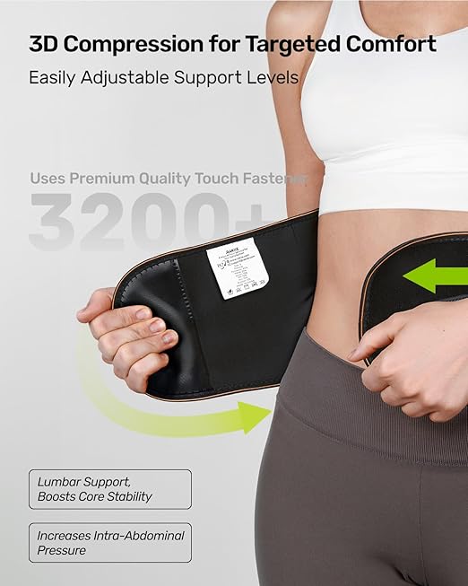 Lower Back Brace for Women, Back Belt Support for Men with 8 Stays, Soft Lumbar Support with Full Protection, Orange Size XL | Lumbar Supports - TrueDesk