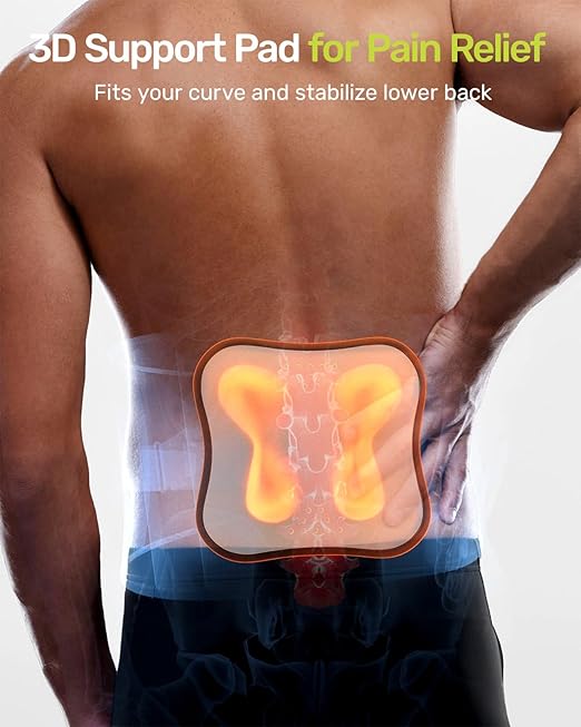 Lower Back Brace for Women, Back Belt Support for Men with 8 Stays, Soft Lumbar Support with Full Protection, Orange Size XL | Lumbar Supports - TrueDesk