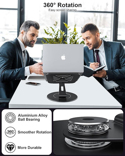 LOXP Ultra - Stable Laptop Stand for Desk with Larger Base, Desktop Organizer, Military - Grade Aluminum Anti - Loosening Structure - Height Adjustable Lectern Stand Suitable for 10 - 17.3 inch | Stands - TrueDesk