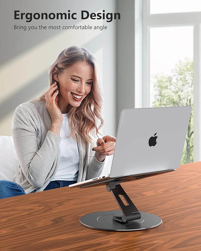 LOXP Ultra - Stable Laptop Stand for Desk with Larger Base, Desktop Organizer, Military - Grade Aluminum Anti - Loosening Structure - Height Adjustable Lectern Stand Suitable for 10 - 17.3 inch | Stands - TrueDesk