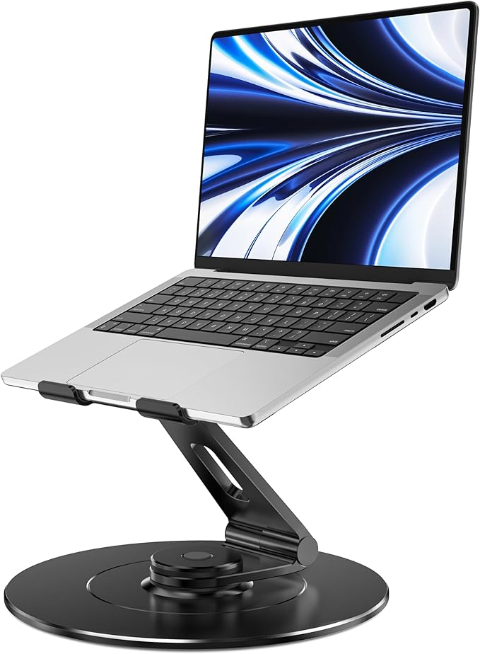 LOXP Ultra - Stable Laptop Stand for Desk with Larger Base, Desktop Organizer, Military - Grade Aluminum Anti - Loosening Structure - Height Adjustable Lectern Stand Suitable for 10 - 17.3 inch | Stands - TrueDesk