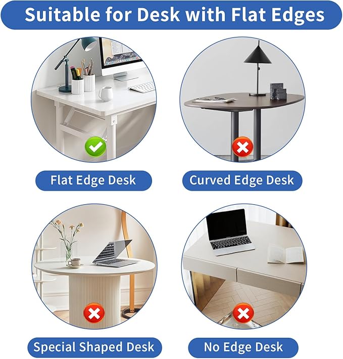 LUKETURE Desk Side Storage, Laptop Holder with Cable Management Tray, 2 in 1 Steel Under Desk Laptop Mount, Table Organization, Space Saving Table Accessories for Office and Home (Black) | Stands - TrueDesk