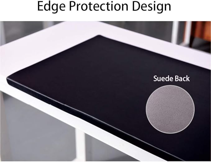 Luxury Leather Desk Pad, Durable Desk Mat with Edge Protector for Easy Attachment to Desk, Large Mouse Pad, Desk Writing Mat, Smooth Desk Writing Mat for Office/Home/Students | Desk Pads Blotters - TrueDesk