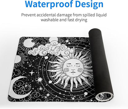 Magic Astrology Extended Big Mouse Pad Large, Gaming Mouse Pad Desk Pad,31.5x11.8 Inch Long Computer Keyboard Mouse Mat Black Mousepad with 3mm Non - Slip Base and Stitched Edge for Gaming and Office | Mouse Pads - TrueDesk