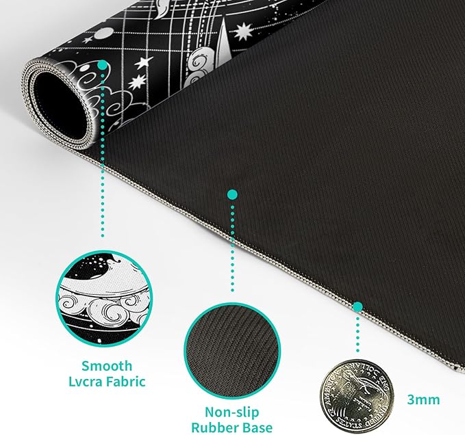 Magic Astrology Extended Big Mouse Pad Large, Gaming Mouse Pad Desk Pad,31.5x11.8 Inch Long Computer Keyboard Mouse Mat Black Mousepad with 3mm Non - Slip Base and Stitched Edge for Gaming and Office | Mouse Pads - TrueDesk