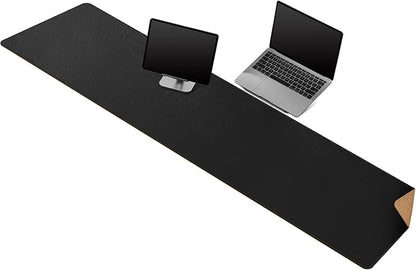 MAIDERN 63”x 15.7” Leather Desk Pad XXL, Large Desk Mat, Cork & Leather Large Mouse pad for Desk, Waterproof Computer Desk Pad for Gaming Home Office (Black) … | Mouse Pads - TrueDesk