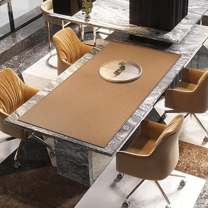 MAIDERN 63”x 31.5” Leather Desk Mat XXL, Large Desk Pad, Reversible Cork & Leather Large Mouse pad for Desk, Waterproof Computer Desk Mat for Gaming Home Office (Black) … | Desk Pads Blotters - TrueDesk