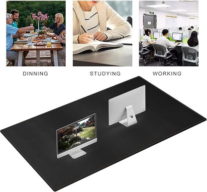MAIDERN 63”x 31.5” Leather Desk Mat XXL, Large Desk Pad, Reversible Cork & Leather Large Mouse pad for Desk, Waterproof Computer Desk Mat for Gaming Home Office (Black) … | Desk Pads Blotters - TrueDesk