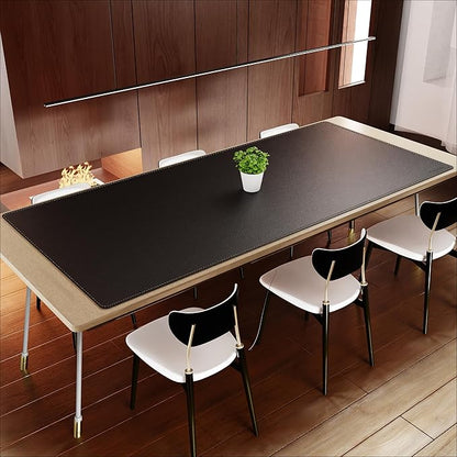 MAIDERN Cork & Leather Desk Mat – 86.6"x40" Large Office Desk Blotter Pad – Waterproof Surface Desk Blotter Pad (Black) | Desk Pads Blotters - TrueDesk