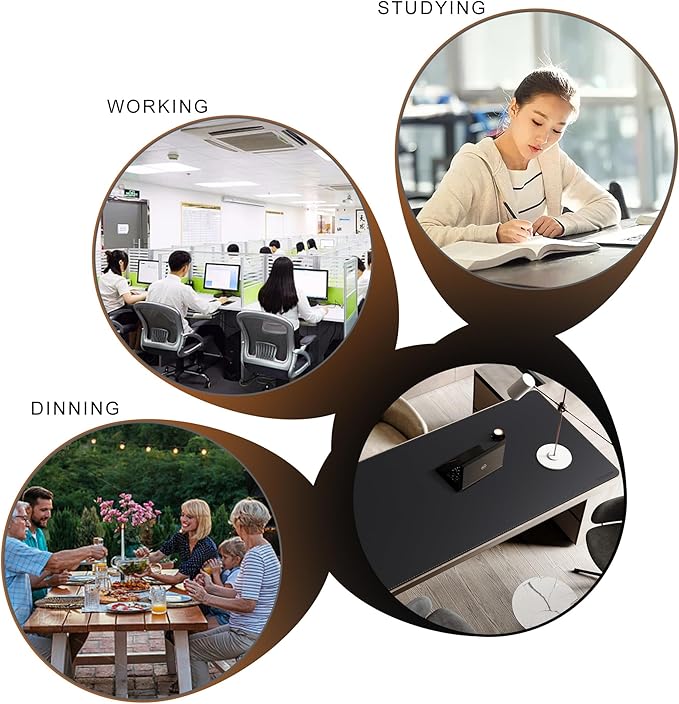 MAIDERN Leather Desk Mat, 51.2” x 27.5” Reversible Large Desk Pad Mat, Cork & Leather Large Mouse pad for Desk, Waterproof Computer Desk Mat for Gaming Home Office (Black) | Desk Pads Blotters - TrueDesk