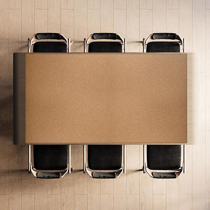 MAIDERN Leather Desk Mat Large XL, 70.8” x 40” Reversible Office Desk Pad Mat, Cork & Leather Large Mouse pad for Desk, Waterproof Computer Desk Mat for Gaming Home Office (Black) | Desk Pads Blotters - TrueDesk