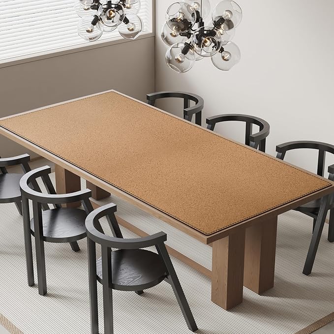 MAIDERN Leather Desk Mat Large XL, 74.8” x 35.4” Reversible Office Desk Pad Mat, Cork & Leather Large Mouse pad for Desk, Waterproof Computer Desk Mat for Gaming Home Office (Black) | Desk Pads Blotters - TrueDesk