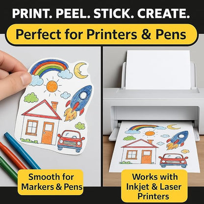 Mailing Labels for Laser/Inkjet Printer, Address Labels Stickers - 100 Sheets 2''x4'' 10 up Printable Sticker Paper, 1000 Address Label for Envelopes | Laser Inkjet Printer Labels - TrueDesk