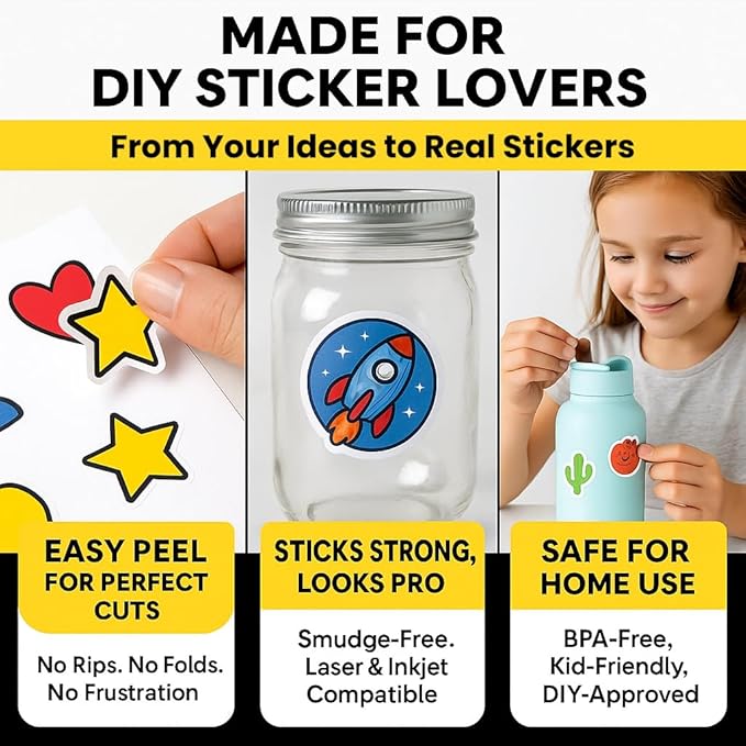 Mailing Labels for Laser/Inkjet Printer, Address Labels Stickers - 100 Sheets 4” x 5” 4 up Printable Sticker Paper, 400 Shippping Label for Packages | Laser Inkjet Printer Labels - TrueDesk