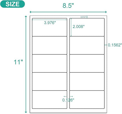 MFLABEL 2x4 Shipping Address Labels, 10 - UP, 160000 Count, 16000 Sheets for Printer, Internet Mailing, FBA Stickers, 2" x 4" for Laser/Inkjet Printer | Laser Inkjet Printer Labels - TrueDesk