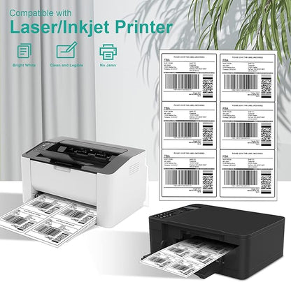 MFLABEL 3 - 1/3" x 4" FBA Address Labels, 6 - Up, White, Laser/Ink Jet Printer Compatible, 6 Per Page (24000 Labels, 4000 Sheets) | Laser Inkjet Printer Labels - TrueDesk