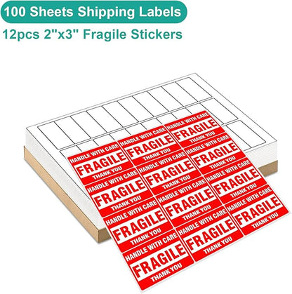 MFLABEL Address Labels, 1" x2 - 5/8 Mailing Labels, 30 - UP White Shipping Labels for Inkjet or Laser Printer, 3000 Sticker Labels (100 Sheets), 30 Labels per Sheet | Laser Inkjet Printer Labels - TrueDesk