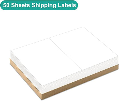 MFLABEL Half Sheet Label Laser/Ink Jet Shipping Label 8.5 x 11 Inches Packaging Labels, Address Labels for Laser & Inkjet Printers, 2500 Count(1250 Sheets) | Laser Inkjet Printer Labels - TrueDesk