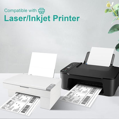 MFLABEL® Round Conrner Half Sheet Shipping Labels 2 - UP Click - n - Ship Mailing Postage Labels(2000Labels) | Laser Inkjet Printer Labels - TrueDesk
