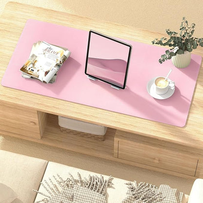 Mouse Pad Desk Protector Mat, Large PU Leather Office Desk Mat, Non - Slip Desk Pad for Keyboard and Mouse, Waterproof Desk Blotter Pad for Writing, Wide & Smooth Laptop Desk Pads, Pink (17’’X36’’) | Desk Pads Blotters - TrueDesk