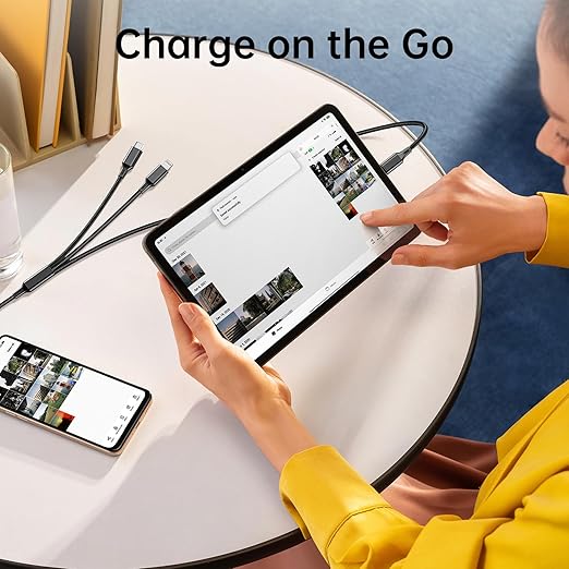 Multi Charging Cable, 4ft 2Pack Multi Phone Charger Cable Braided Universal 3 in 1 Charging Cord Extra Long Multiple USB Cable with USB C, Micro USB Port Connectors for Cell Phones and More（Red+Black) | USB Cables - TrueDesk