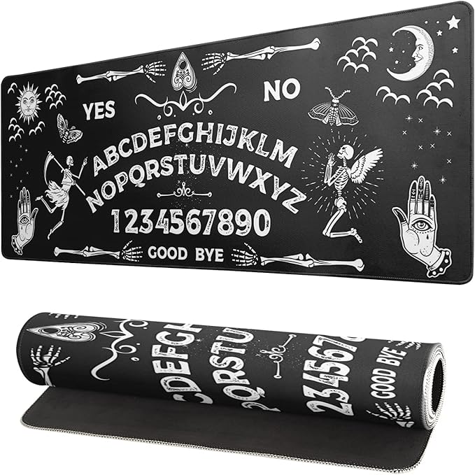 Mysterious Spirit Goth Gaming Mouse Pad 31.5x11.8 Inch Large Desk Mat Black Extended Pads Big Mousepad Non - Slip Rubber Base Keyboard Mat with Stitched Edges for Gaming Laptop Computer PC Desktop | Mouse Pads - TrueDesk