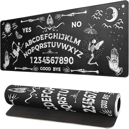 Mysterious Spirit Goth Gaming Mouse Pad 31.5x11.8 Inch Large Desk Mat Black Extended Pads Big Mousepad Non - Slip Rubber Base Keyboard Mat with Stitched Edges for Gaming Laptop Computer PC Desktop | Mouse Pads - TrueDesk