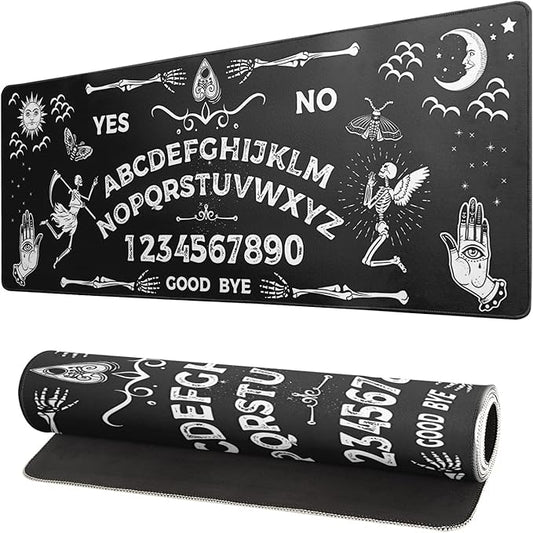 Mysterious Spirit Goth Gaming Mouse Pad 31.5x11.8 Inch Large Desk Mat Black Extended Pads Big Mousepad Non - Slip Rubber Base Keyboard Mat with Stitched Edges for Gaming Laptop Computer PC Desktop | Mouse Pads - TrueDesk