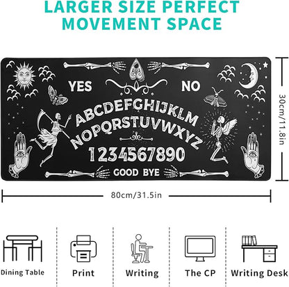 Mysterious Spirit Goth Gaming Mouse Pad 31.5x11.8 Inch Large Desk Mat Black Extended Pads Big Mousepad Non - Slip Rubber Base Keyboard Mat with Stitched Edges for Gaming Laptop Computer PC Desktop | Mouse Pads - TrueDesk