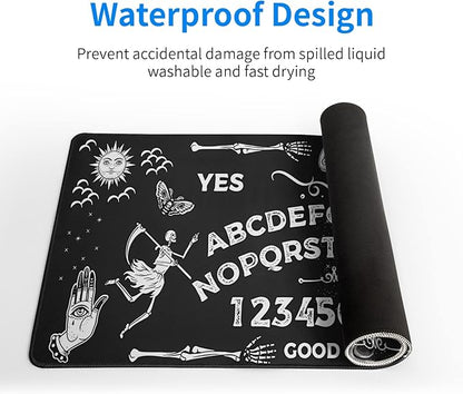 Mysterious Spirit Goth Gaming Mouse Pad 31.5x11.8 Inch Large Desk Mat Black Extended Pads Big Mousepad Non - Slip Rubber Base Keyboard Mat with Stitched Edges for Gaming Laptop Computer PC Desktop | Mouse Pads - TrueDesk