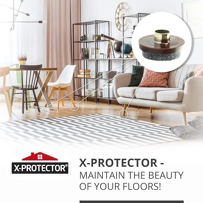 Nail On Felt Pads X - Protector - 48 Felt Furniture Pads – 1" Chair Felts Pads for Furniture Feet - Floor Protectors for Furniture Legs - Best Heavy Duty Felt Chair Pads for Hardwood Floors! | Furniture Pads - TrueDesk