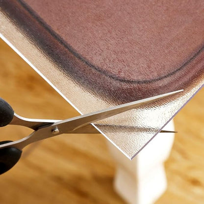 NECAUX Custom Multi - Size 1.5mm Thick Clear PVC Table Cover Protector - 46 X 110 Inches Kitchen ECO Plastic Crystal Protective Table Pad for Large Dining Room Table/Meeting Table/Pub Bar Desk | Table Pads - TrueDesk